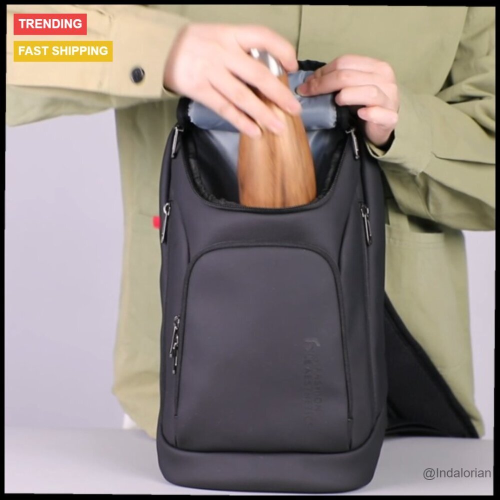 Waterproof Utility Crossbody Bag with Anti-Theft Pocket for Men - Picture 7 of 7